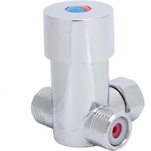 Jadeshay Valvola Miscelatrice Termostatica,G1/2 Valvola Temperata di Regolazione per Acqua Calda e Fredda in Sistemi Rubinetto Automatico,Miscelatore Doccia con Connettore e Non Ritorno Acqua