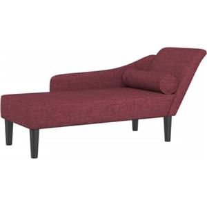 vidaXL Chaise Lounge con Cuscini Rosso Vino in Tessuto, divano letto, divano imbottito, seduta da soggiorno, dormeuse, seduta da salotto