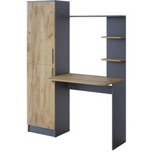 Vicco Scrivania Tessa - Antracite/Quercia Dorata, 122.9 x 52 cm, con Ripiano Aggiuntivo e Design Elegante