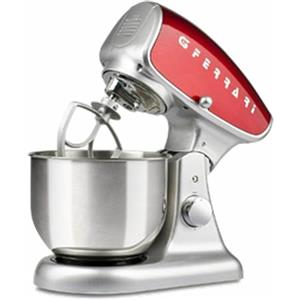 G3 Ferrari G2007506 Pastaio Deluxe Impastatore Professionale, 1200 W, 5.2 Lt, Forza Diretta, Corpo in Metallo, 8 Velocità, Accessori inclusi, Rosso Argento