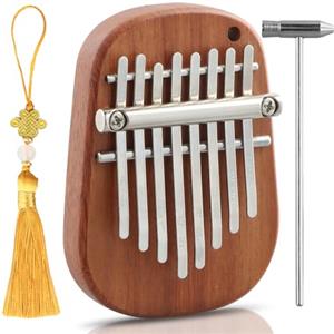 Astralong Kalimba Strumento Musicale Thumb Piano, Mini Kalimba Pianoforte a 8 Tasti, Finger Piano Portatile In Legno con Martello Accordatore, Mini Kalimba Thumb Piano per Bambini Adulti Principianti