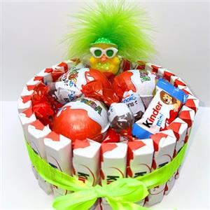 Donda's House® Uovo di Pasqua Cioccolato. Torta di Pasqua 40 pezzi. Uovo Kinder Sorpresa, Schokobons. Pulcino di Pasqua. Uovo di Pasqua kinder. (verde)