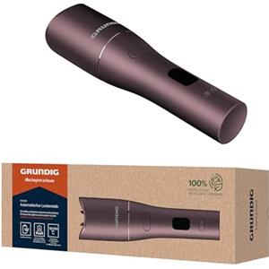 Grundig HS 6230 - Ferro arricciacapelli automatico senza fili con 3 livelli di temperatura e rivestimento in ceramica, funzione timer, display LCD, viola