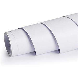 Livelynine Carta Adesiva per Mobili Bianca Opaca Pellicola Adesiva per Muro Cameretta Carta da Parati per Armadio Rotolo Carta Plastificata Adesiva per Cucina Rivestimento Parete Lavabile 40CMX2M