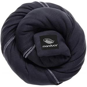manduca Sling - Fasciatoio Neonato - Marsupio Elastico e per neonati dalla nascita fino a 15 kg - Puro cotone biologico - Certificato GOTS,Black
