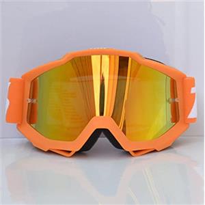 BINCIBH Occhiali Motocross MTB, Goggles Da Moto per Off-Road, Dirt Bike, Caschi Moto, Sci, Sport e Mountain Bike (Colore: Arancione)