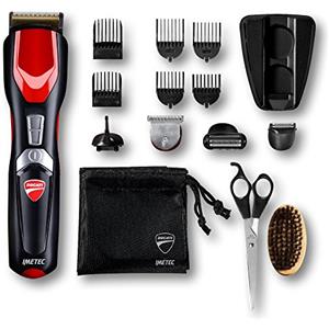 Imetec Ducati By Imetec Kit Regolabarba GK 818 Race, 16 in 1 per Viso e Corpo, Lame Rivestite in Titanio, Lama Extralarge, Mini Shaver, Body Shaver, Rifinitore di Precisione