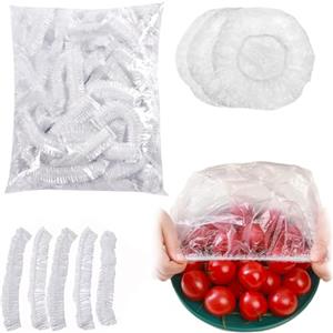 NOBILE LOVELYCARE 80 Sacchetti Copri pietanze Copri Ciotole Trasparenti 15cm a 28cm in Pratico cartoncino Salva freschezza Cuffie Salva Cibo idonee al Contatto Alimentare