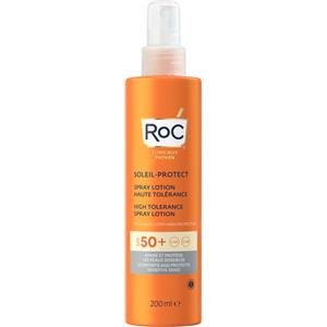 RoC Soleil Protect Lozione Spray Solare SPF 50 - Alta Tollerabilità, Ipoallergenica, 200 ml