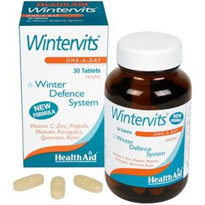 HealthAid Wintervits - Integratore Alimentare con Fungo Maitake, Astragalo e Vitamina C - 30 Tavolette