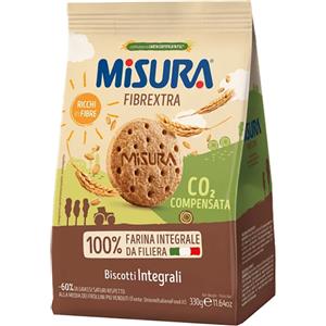 COLUSSI SpA MISURA F-Extra Biscotti Integrali 330g - Ricchi in Fibre, Senza Additivi e Conservanti