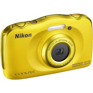 Nikon Macchina fotografica compatta Coolpix W100 - Giallo + Nikkor Nikkor 3x Optical Zoom 4,1-12,3mm f/3,3-5,9 f/3,3-5,9,