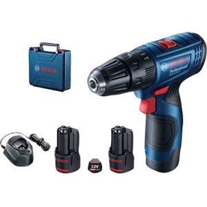 Bosch GSR 120-LI Avvitatore a Batteria 12V con 2 Batterie da 2,0 Ah e Caricabatterie, Cambio a 2 Velocità e Illuminazione LED