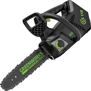 Greenworks GD40TCS Motosega a Batteria con Impugnatura Superiore, Motore Brushless, Lunghezza Barra 25cm, Velocità Catena 12m/s, 2,4kg, Auto-Lubrificante, SENZA Batteria 40V e Caricabatterie