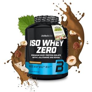 BioTechUSA Iso Whey Zero | Premium Whey Protein Isolate | Grass-Fed | Enzyme-Free | Sugar- and Gluten-free, 2.27 kg, Nocciola