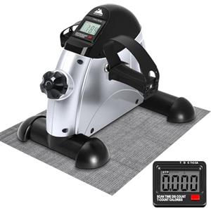 EVOLAND Mini Cyclette Da Casa, Pedaliera Riabilitazione con Display LCD, Pedaliera per Gambe e Braccia, Registrazione Dei Dati Di Allenamento, Adatto per Fitness Allenamento Riabilitativo