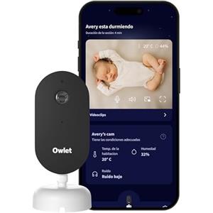 Owlet Dream Sight™ - Smart HD Video Baby Monitor with 2K Camera, Cry, Motion & Sound Alerts, Temp + Humidity Monitoring, Secure WiFi, 2-Way Talk, Compatible with Dream Sock