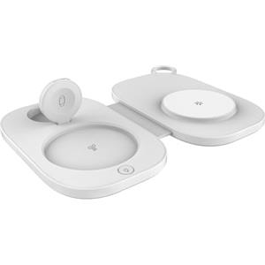 Celly, Caricatore Wireless MagPocket 3in1 Pieghevole compatibile con Tecnologia MagSafe, Ricarica Magnetica per Smartphone, Auricolari e Smartwatch, Design Portatile da Viaggio, Supporta PD QC3.0 AFC
