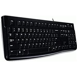 Logitech K120 Tastiera con Cavo per Windows, Layout Internazionale QWERTY - Nero