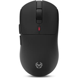 KROM Klever, Mouse Gaming Wireless Superleggero 55 g, Sensore Ottico Pixart PMW3325 fino a 10.000 DPI, 6 Pulsanti, Polling Rate 1000Hz, Connessione Wireless 2,4GHz e USB-C, PC, Mac, PS4, PS5, Nero