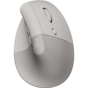 Logitech Lift Mouse Ergonomico Verticale, Senza Fili, Ricevitore Bluetooth o Logi Bolt USB, Clic Silenziosi, 4 Tasti, Compatibile con Windows/macOS/iPadOS, Laptop, PC - Sabbia
