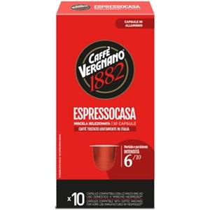 Caffè Vergnano 1882 - Espressocasa 100 Capsule in Alluminio Compatibili Nespresso