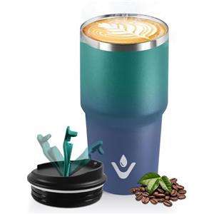 HoneyHolly Termos Caffè 600 ML, Tazza termica Riutilizzabili Prova di Perdite, Bicchiere Termico, Acciaio Inox 304, Travel Mug per Caffè Caldo e Freddo, Latte e Tè