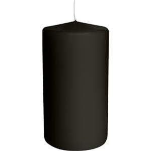 Cereria Di Giorgio - 2 Candele Cero - Diametro 8 cm Altezza 15 cm - Colore Nero - Durata 100 ore - Non profumate