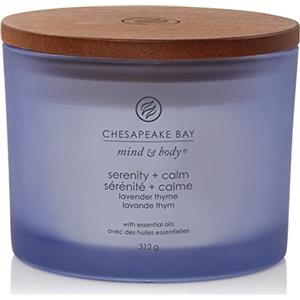 Chesapeake Bay Candle ChesapeakeBayCandle Candela profumata Tumbler Serenity + Calm a 3 stoppini per aromaterapia | Durata: fino a 24 ore | Collezione Mind & Body