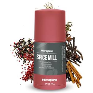 Microplane Macina Spezie 2in1 - Rosa antico | Macina Spezie Manuale con Lama in Acciaio Inox Ultra Affilata Grattugia Noce Moscata, Cannella, Fave di Tonka, Pepe Lungo, Noci