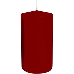 Cereria Di Giorgio - 12 Candele Cero - Diametro 5 cm Altezza 10 cm - Colore Bordeaux - Durata 35 ore - Non profumate