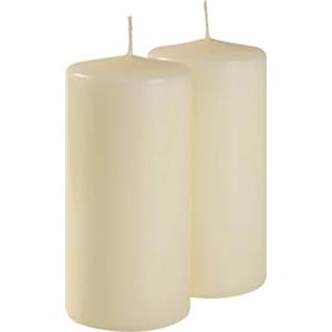 Cereria Di Giorgio - 4 Candele Cero - Diametro 7 cm Altezza 15 cm - Colore Avorio - Durata 85 Ore - Non profumate