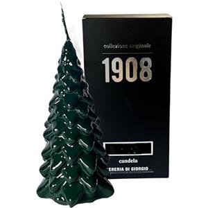 Cereria di Giorgio Candela Artigianale Albero di Natale - Cereria Di Giorgio - Colore Verde Scuro - Altezza 20 cm - Realizzata a mano