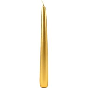 Cereria Di Giorgio - 10 Candele Coniche - Diametro 2,2 cm Altezza 25 cm - Colore Oro - Durata 7 ore - Standart per candelabro