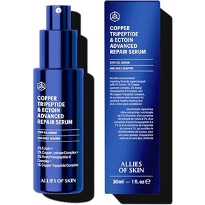 ALLIES OF SKIN - COPPER TRIPEPTIDE & ECTOIN ADVANCED REPAIR SERUM with 2% Ectoin, 2% Copper Lysinate Complex, 2% Acetyl Hexapeptide-8 Complex, and 1% Copper Tripeptide Complex 30ml / 1 oz