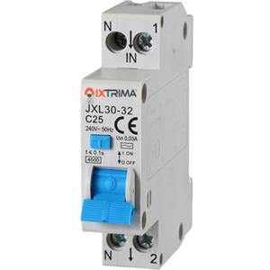 IXTRIMA ETTROIT JXL30-32 Interruttore Magnetotermico Differenziale, 1P+N, 6-32A, 30mA, 240V, 4,5kA (C25-25A)