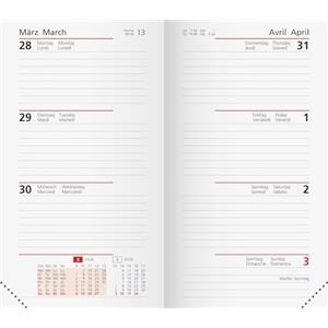 rido/idé Agenda settimanale di ricambio mod. 2026 | 87 × 153 mm, cartone bianco