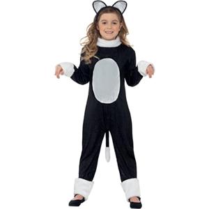 SMIFFYS Costume Gatto Fico, comprende Tuta, Coda e Copricapo Halloween, Carnevale