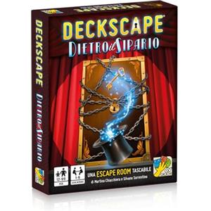DV Giochi- Deckscape-Dietro Il Sipario-Una Escape Room Tascabile-Edizione Italiana, Multicolore, DVG5703