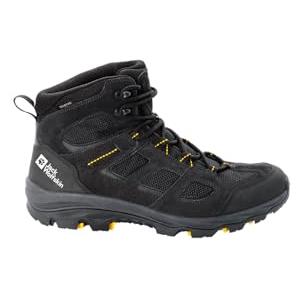 Jack Wolfskin Vojo 3 Texapore Mid M, Scarpe da Esterno Uomo, Nero (Black Burly Yellow Xt 2023), 44.5 EU