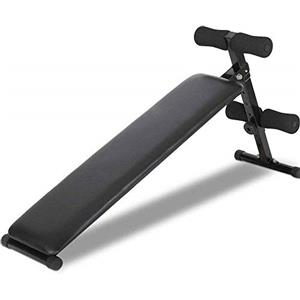 BAKAJI Panca Attrezzo Allenamento Addominali Pieghevole Altezza Regolabile Rivestimento Imbottito in Eco Pelle Esercizi Palestra Fitness da Casa (126 x 31 x 57 cm)