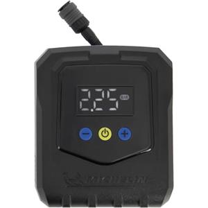 MICHELIN 009541 Mini Compressore d'Aria 12V - Portata 20L al minuto - Gonfiatore per Pneumatici Auto - Pressione Programmabile 8 BAR 138W - Attacco a Connessione Rapida - 3 Adattatori