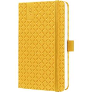 SIGEL J6116 Agenda settimanale Jolie 2026-1 anno - circa A6 - mango yellow - 2 pagine = 1 settimana - copertina rigida - 80 g/m² - giallo - 174 p. - certificazione FSC