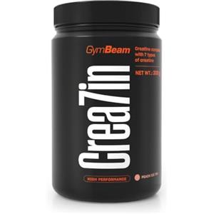 GymBeam - Crea7in: Miscela di Creatina Monoidrato e Creatina in Polvere, Multicomponente con 7 Tipi di Creatina, L-Citrullina, Ginseng Siberiano per Massimizzare le Prestazioni (300 g, Peach Ice Tea)
