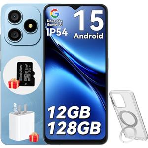 Blackview Wave 9C Smartphone Android 15 con Cover Girevole a 360°, Telefono Cellulare IP54 6.56'' HD+, 12GB+128GB Telefoni, Cellulari 5000mAh, 13+8MP, Dual 4G SIM, OTG, GPS, 3.5mm Jack