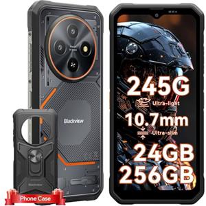 Blackview Fort 2 Rugged Smartphone, 10.7mm/245g, 24GB+256GB/2TB Telefono Indistruttibile Android 15, Gemini AI, Display 6,56" HD+ 90 Hz, IP69K Impermeabile Celluare Antiurto, NFC/GPS/2 Anni Garanzia