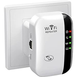 Jancane Amplificatore WiFi Booster, ripetitore WiFi, amplificatore wifi, estensore fino a 5000 metri quadrati, con modalità ripetitore/AP, amplificatore a lungo raggio con porta Ethernet a tutti i dispositivi