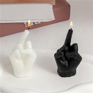 Generic Candele a dito medio, divertenti candele profumate a dito medio, candele carine con gesti a mano in cera di soia, candele creative a forma di dito medio, candele per scherzi regalo per la casa