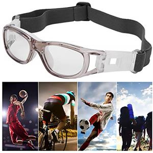 VBESTLIFE Occhiali Sportivi per Bambini, Occhiali Regolabili per Occhiali da Calcio per Basket da Ciclismo per Adolescenti (Grigio)