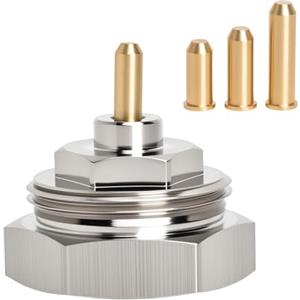 UOCAI Adattatore per termosifone M30x1,0 su M30x1,5 - Compatibile con valvole Oventrop, termostato Smart Home, valvola termostatica radiatore, filettatura fine in ottone cromato